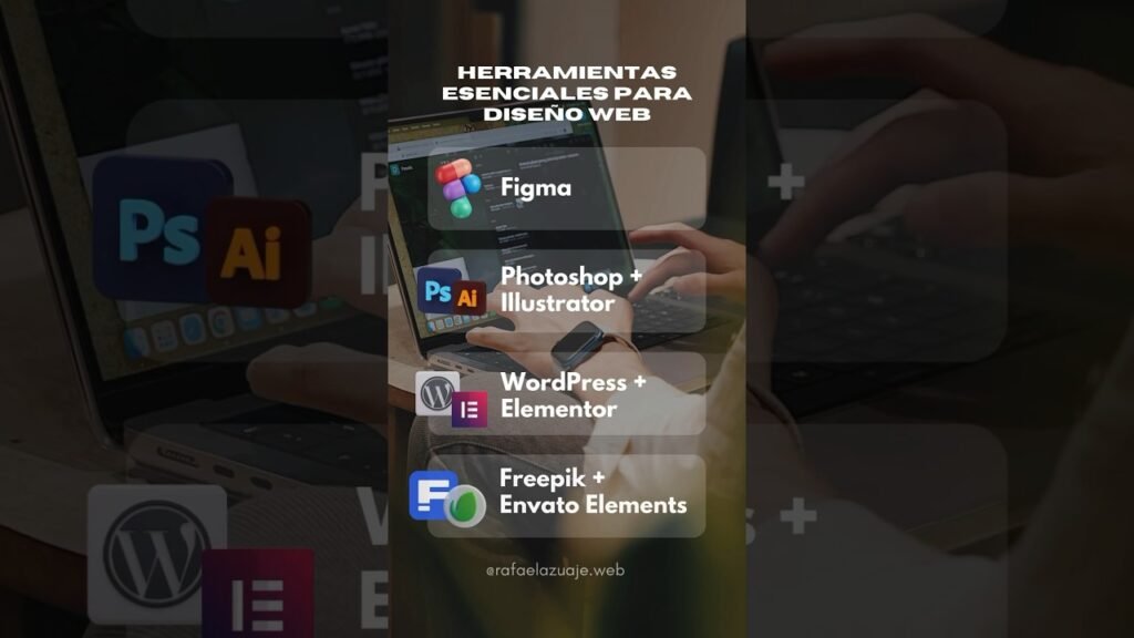 Herramientas esenciales para diseño web #figma #wordpress #elementor #photoshop #illustrator