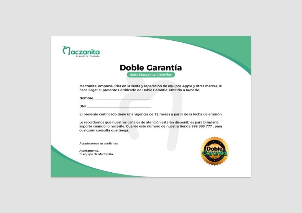 Maczanita Doble Garantía